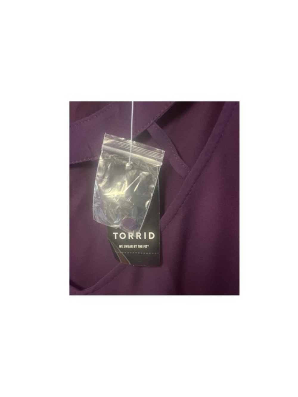 Torrid Georgette Cage Neck Purple Top NWT‎ - Picture 5 of 9